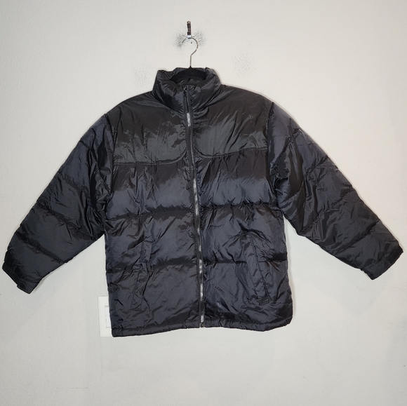 Double Down Black Down Puffer Coat Size Large Steve & Barry's - Picture 1 of 16